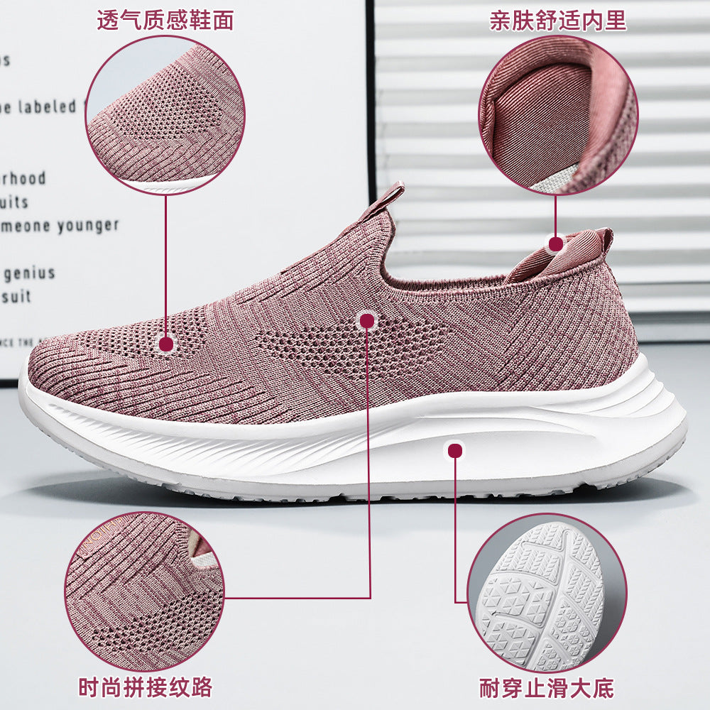 Damer Åndbare Slip-On Løbesko med elastisk Såle Stilla