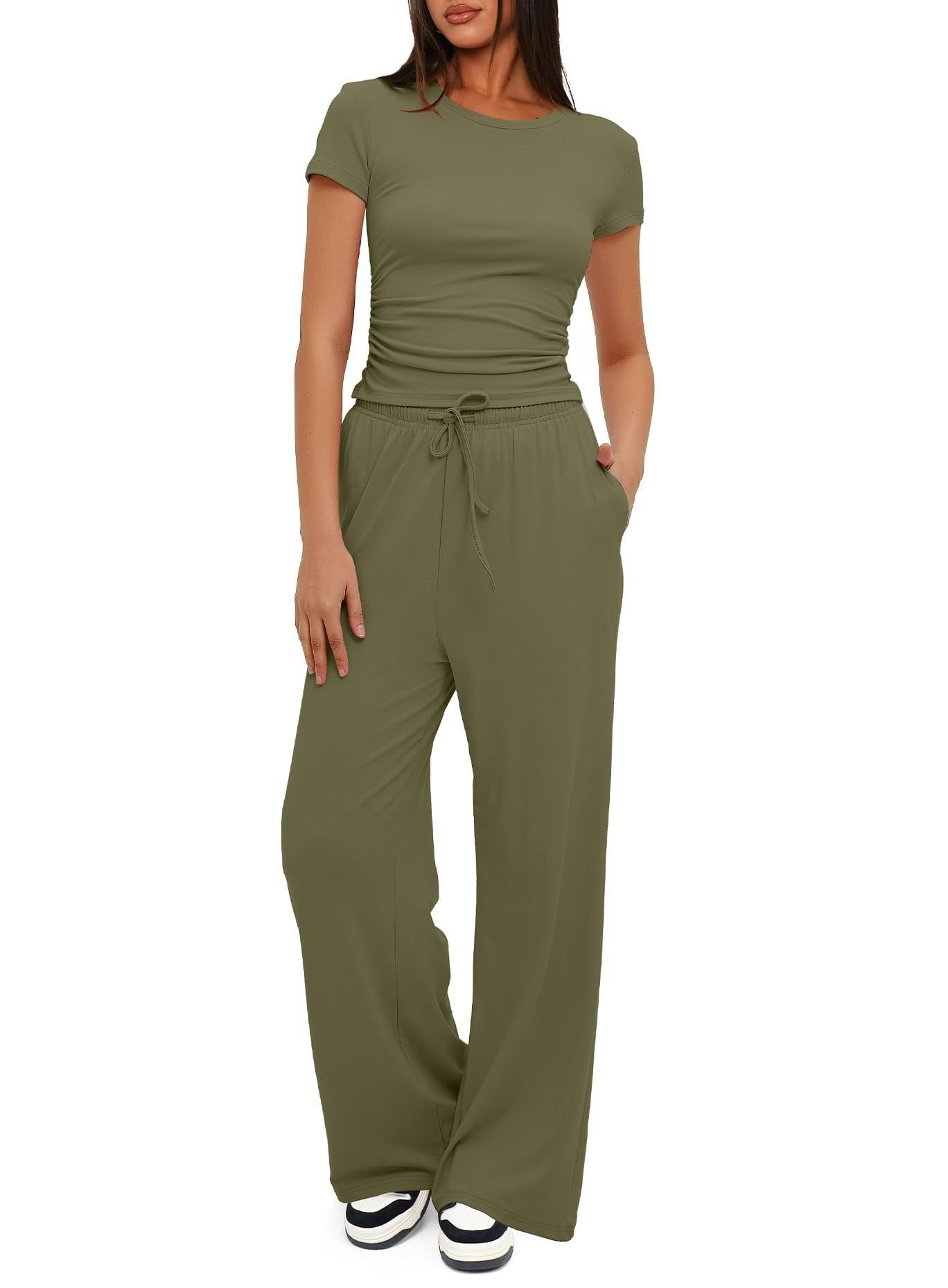 Dame fritids-jumpsuit med taljerbart design og afslappet snit Stilla