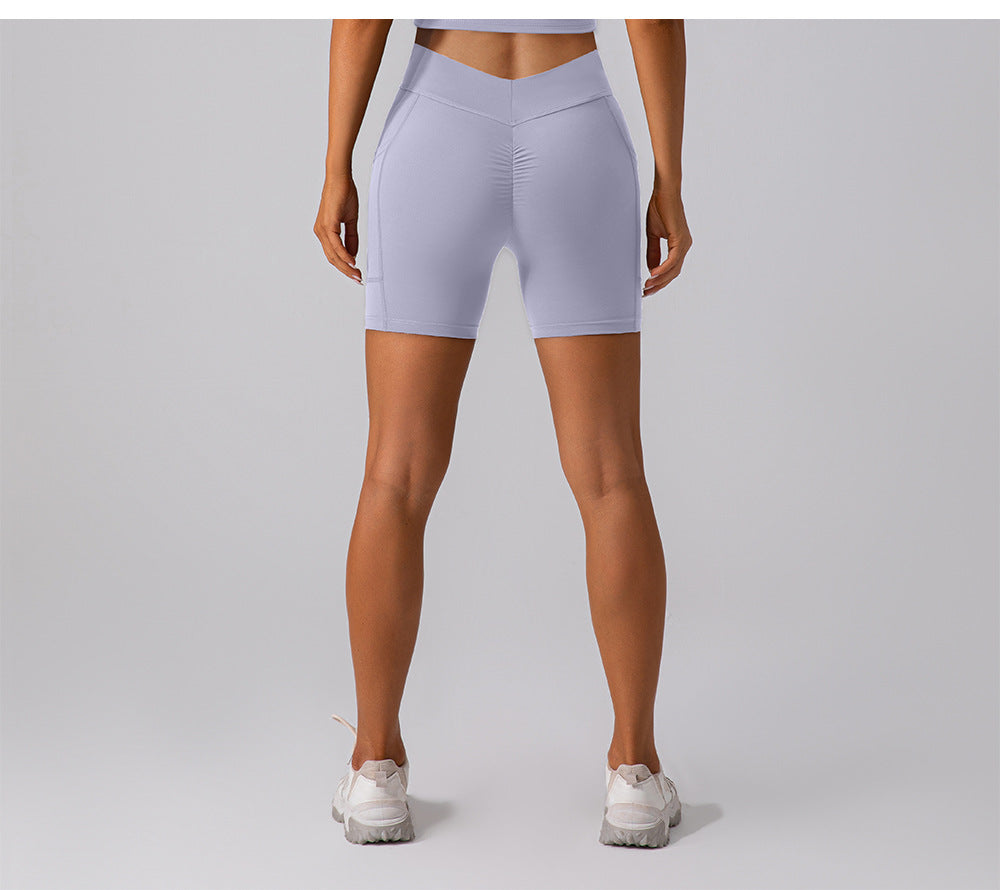 Stilla | Waist Hip Lift Fitness Shorts Dobbelt Sidet Børstet Yoga Bukser Til Kvinder, Slim Fit Sports Bukser