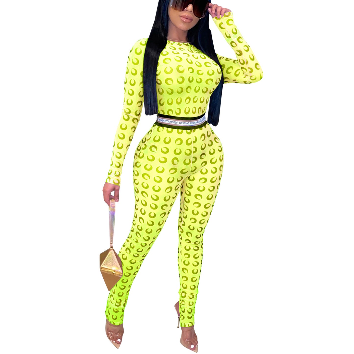 Dame Sporty Jumpsuit med unikt mønster og tætsiddende pasform Stilla
