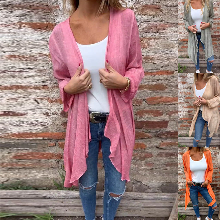 Femme Letvægts Åben Front-Cardigan med Flydende Design Stilla