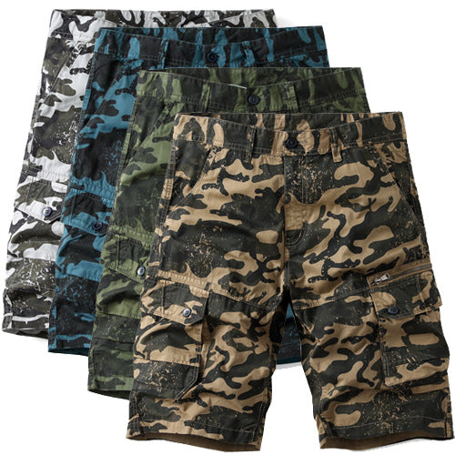 Herre Cargo Shorts med Utility-lommer Stilla
