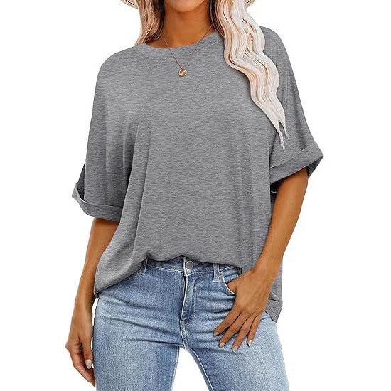 Dame casual kortærmet bluse med afslappet snit Stilla