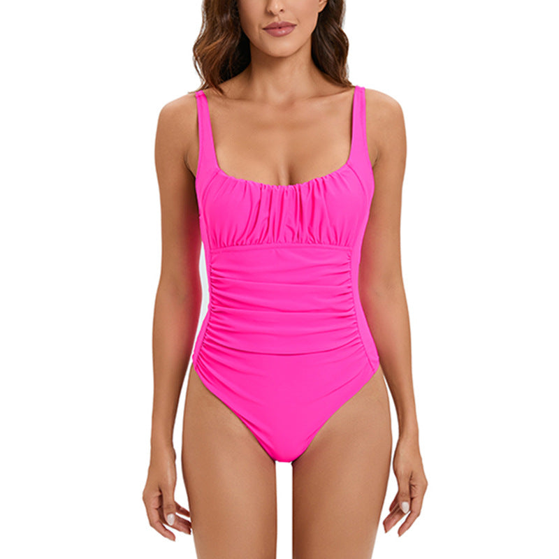 Dame Hel tankini med raffineret rynkeeffekt og feminine stropper Stilla