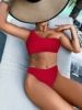 Dame Asymmetrisk Bikini med Ribdesign Stilla