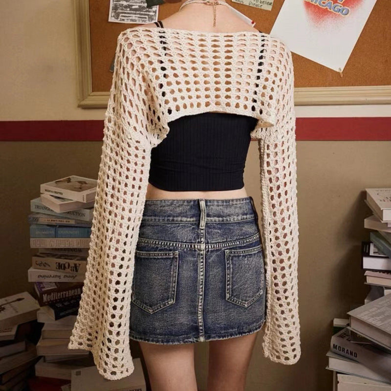 Femme hæklede Off-Shoulder Top Stilla
