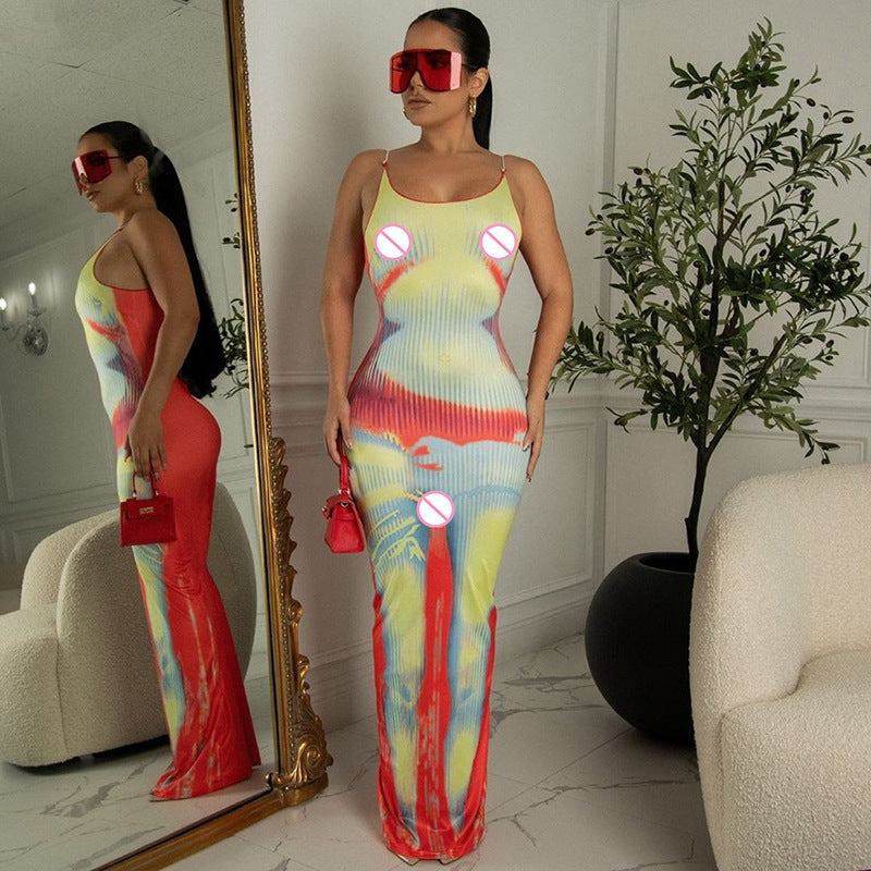 Dame Sporty jumpsuit med spændende grafikdesign og tætsiddende pasform Stilla