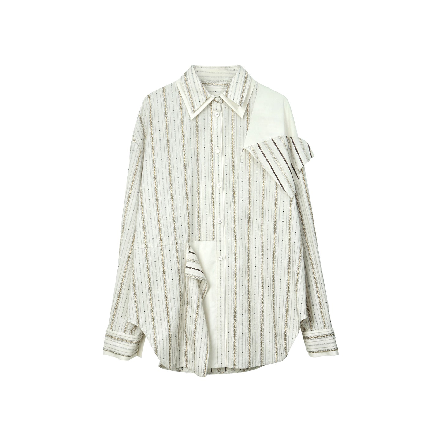 Dame A-linje skjorte med strukturerede detaljer Stilla