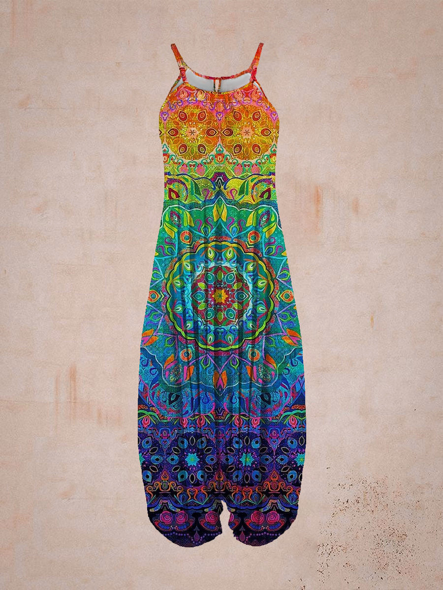 Dame luftigt jumpsuit med astral print Stiila