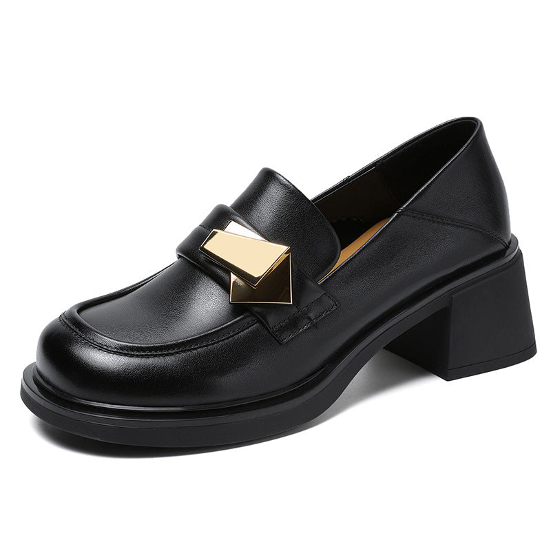 Dame Elegant Blokhæl Sneaker med Dekorativ Accent Stilla