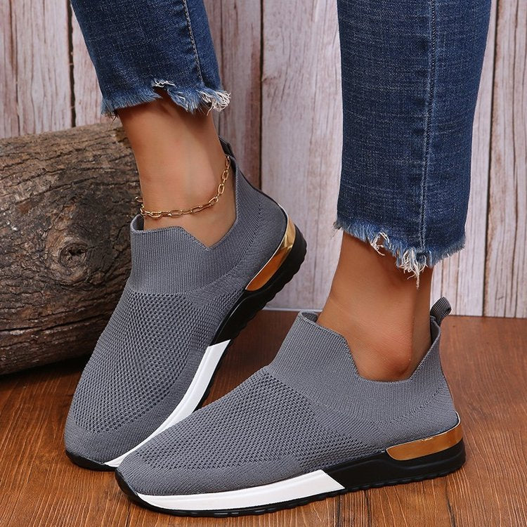 Dame Sportliche Slip-On Sneakers med åndbart netstruktur Stilla