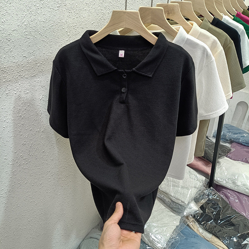 Femme Classic Polo-Shirt med struktureret stof Stilla