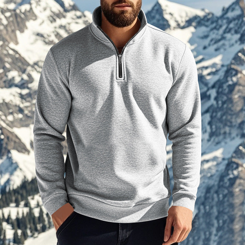 Herrer pullover med lynlås og høj hals Stilla