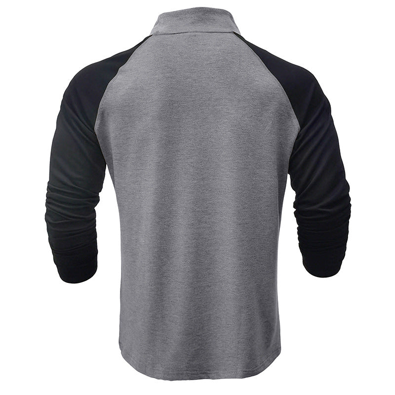 Herrer Sporty Langærmet Sweatshirt med halv lynlås og ergonomisk snit Stilla