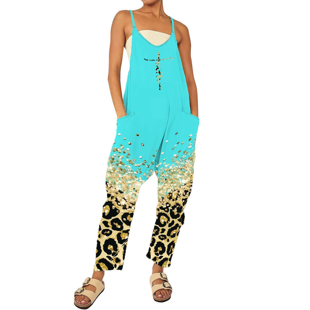 Dame jumpsuit med unikt grafikdesign Stilla