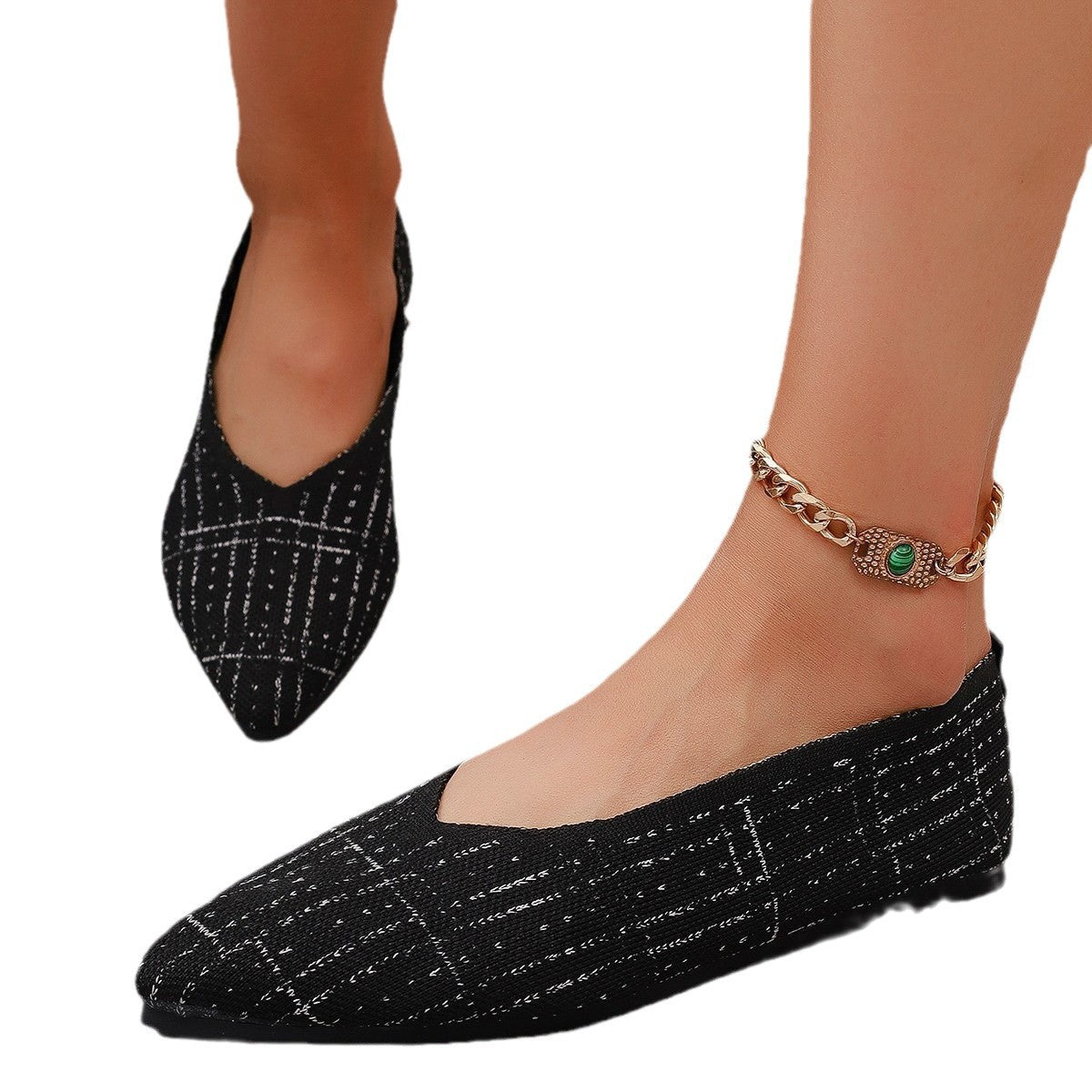 Dame Klassiske Ballerina-Sko med moderne Rib-Design Stilla