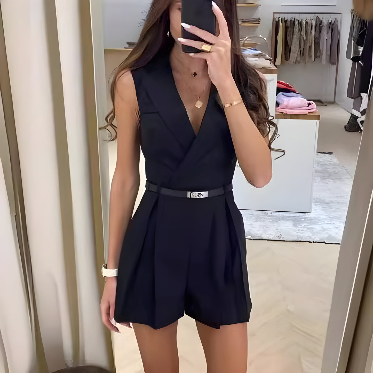Stilla | Anastasia Stilfuld Ærmeløs Jumpsuit