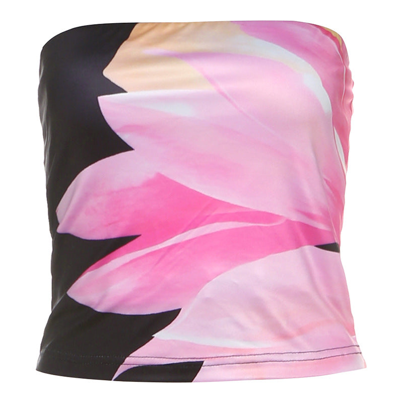 Dame Bandeau Top med florale designs Stilla