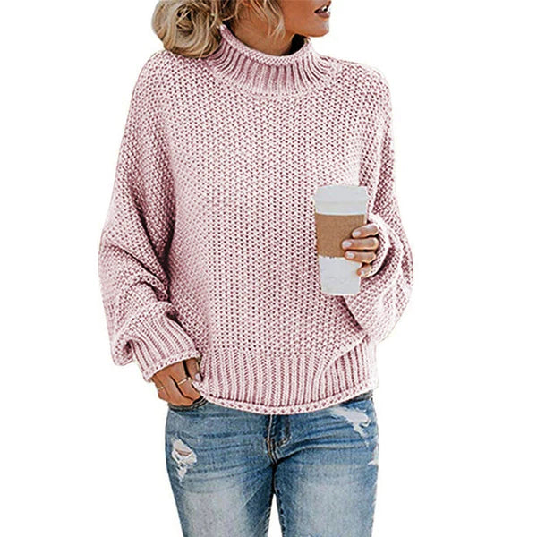 Stilla | Tyk Sweater med Høj Halsudskæring