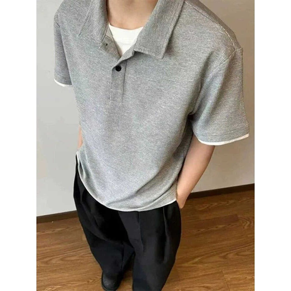 Herrernes polo shirt med kontrasterendeærmeafslutninger og klassisk krave Stilla