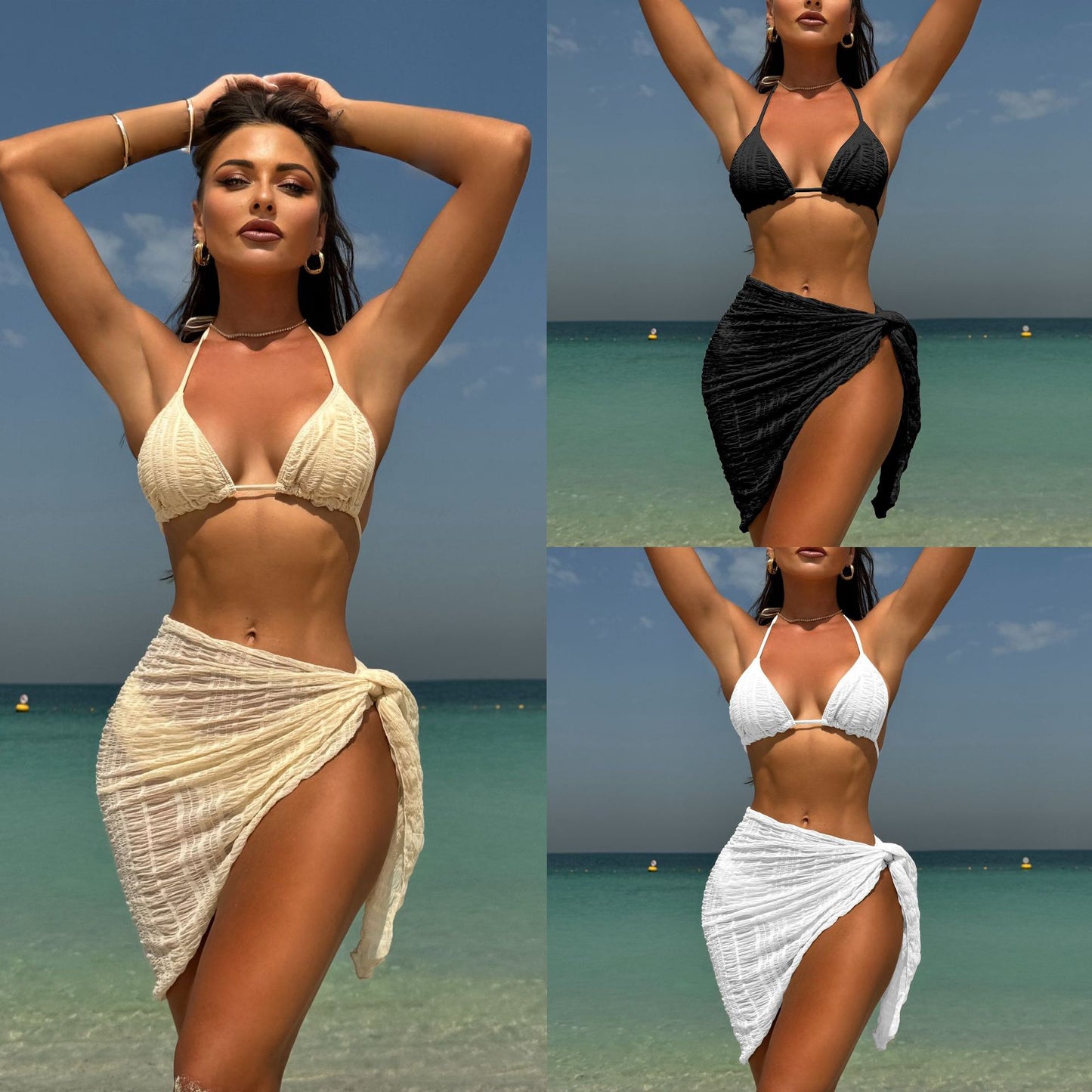 Dame Triangel-Bikini med løs indpakningskort og filigran stropper Stilla