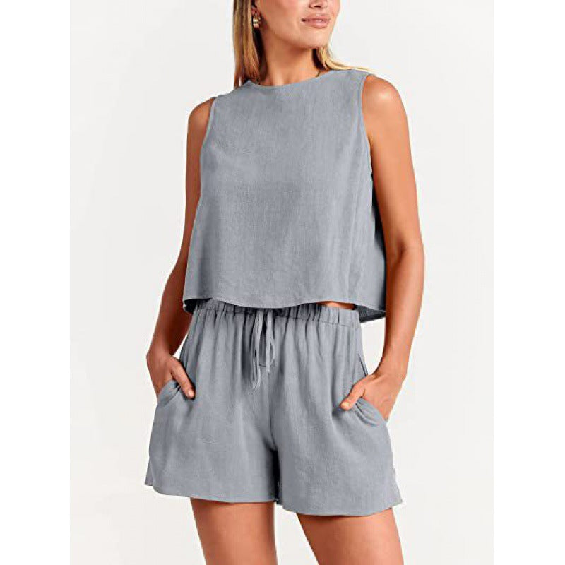 Dame afslappet jumpsuit med løst snit i overdelen og elastisk talje Stilla