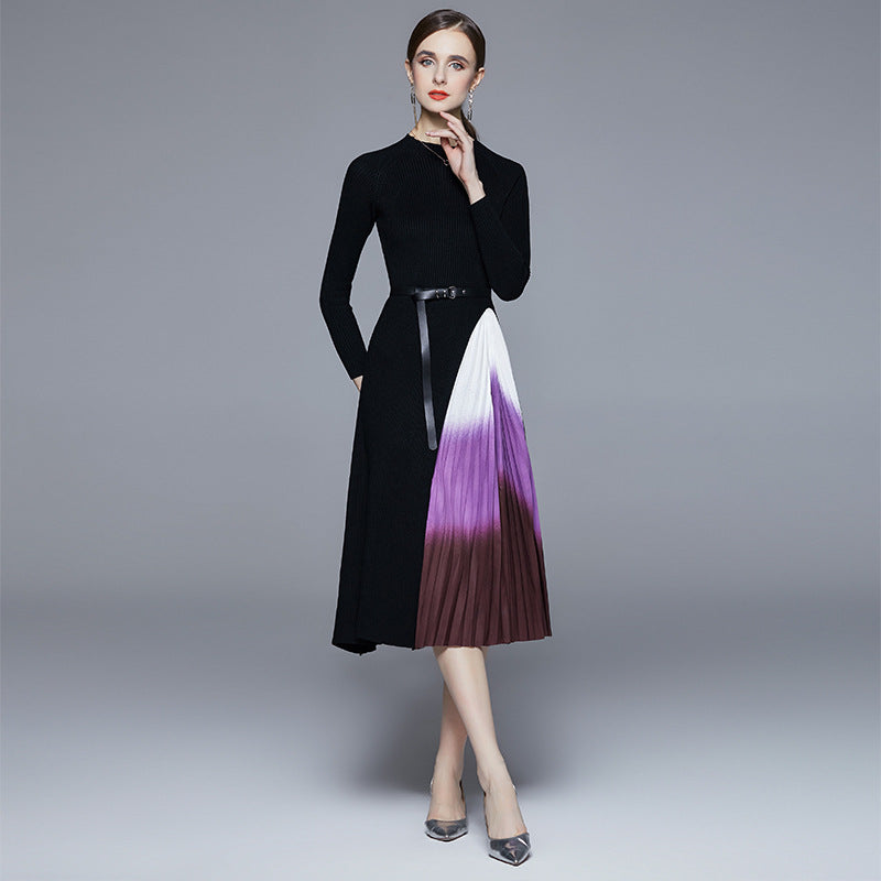 Dame Elegant Fald Midi Kjole Stilla