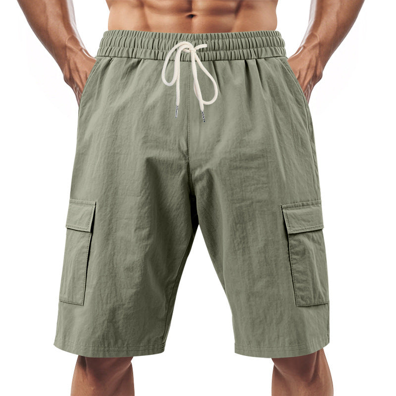 Herrer Cargo-Shorts med elastisk linning og praktiske sidelommer Stilla