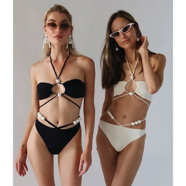 Dame Bikini Sæt med elegant Overkjole Stilla
