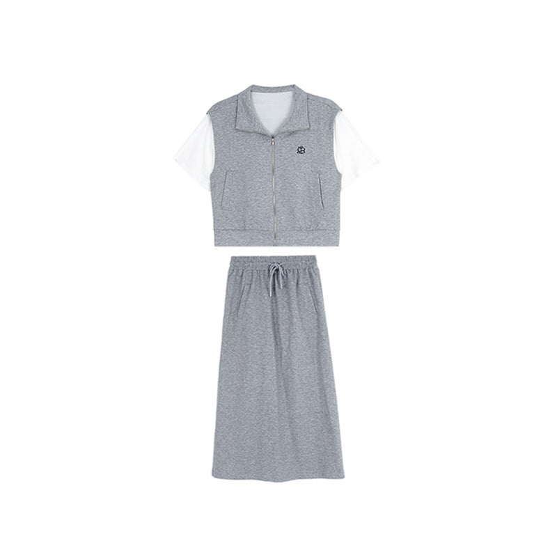 Dame sporty jumpsuit-sæt med stilfuld krave og åndbart materiale Stilla
