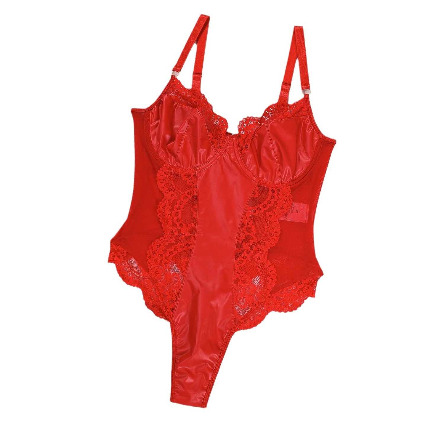 Dame Spidskant-Mesh-Bodysuit Stilla