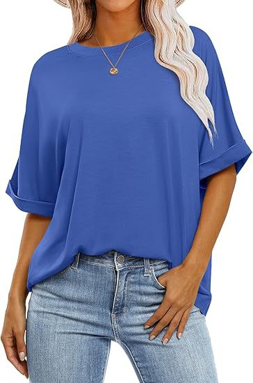 Dame casual kortærmet bluse med afslappet snit Stilla