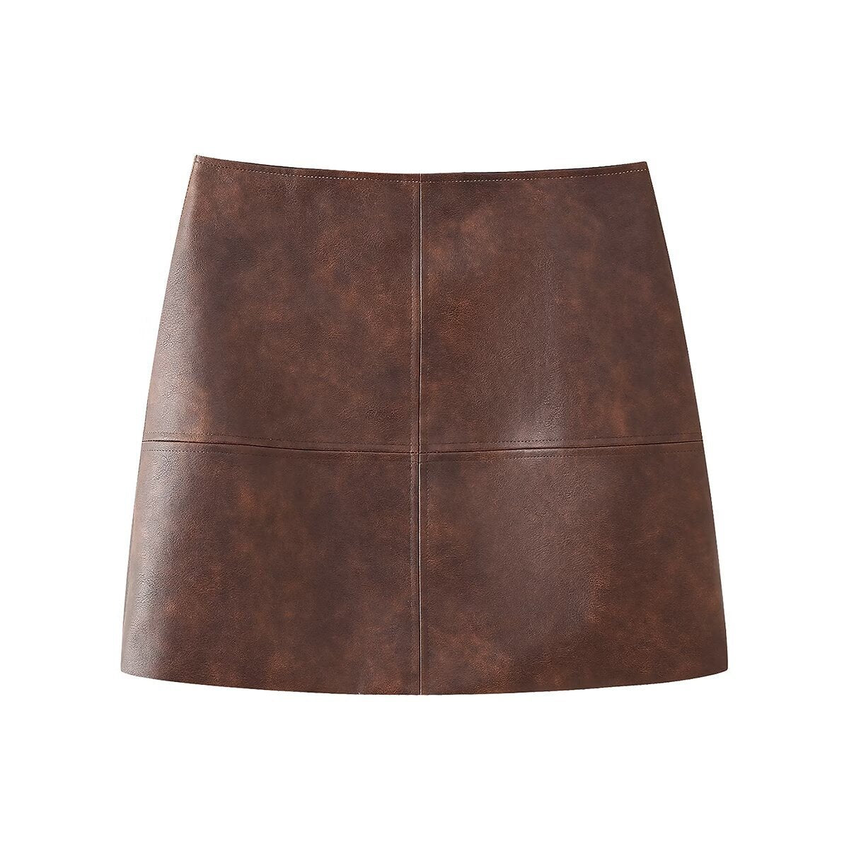 Dame Casual Cropped Kunstlæderjakke Stilla
