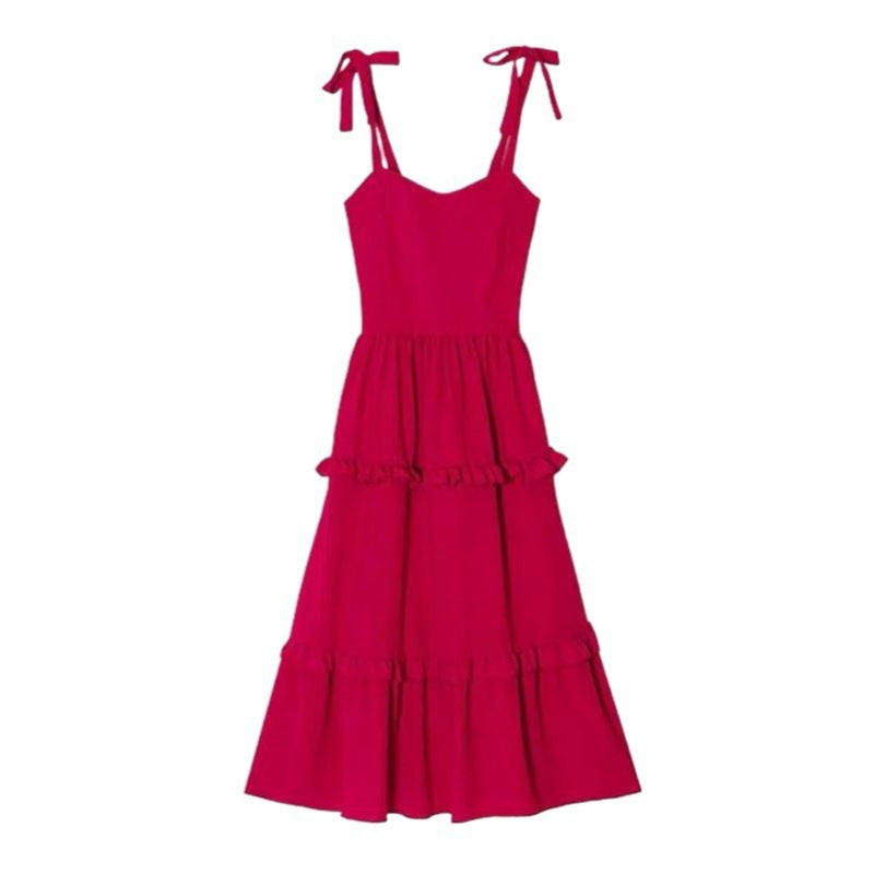 Dame Flirty Rufflesommerkjole med justerbare stropper Stilla