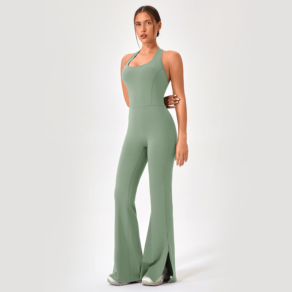 Dame Sporty Jumpsuit med modiske slidsdetaljer og åndbart stof Stilla