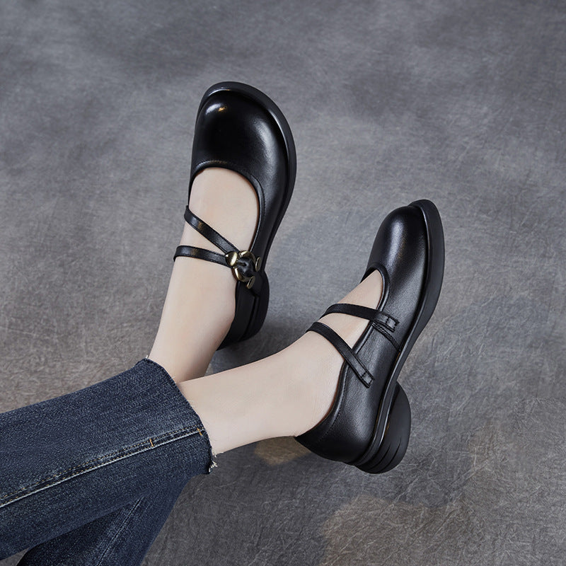 Dame Elegante Mary Jane Ballerinas med Komfortremme Stilla