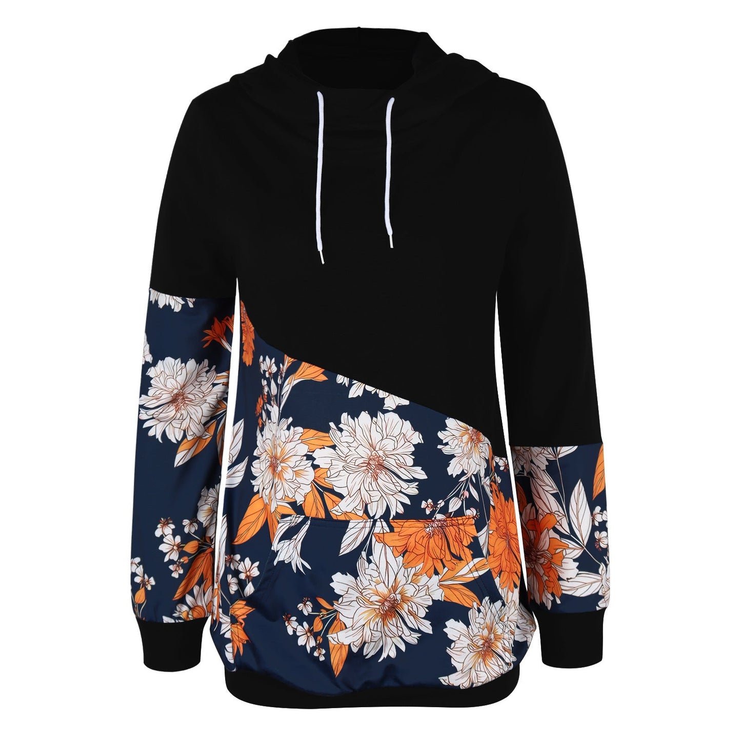 Stilla | O Hals Langærmet Blomsterprint Snoretræk Sweatshirt