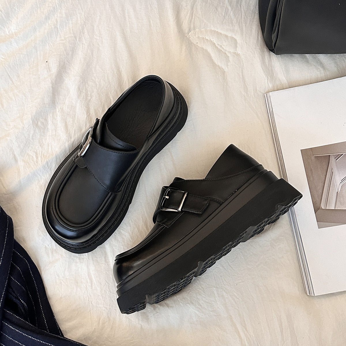 Femme Mode Chunky Slip-On Loafers Stilla