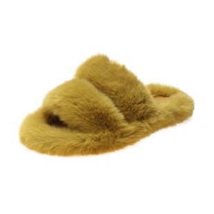 Dame plysch pantofler med elegant krydsrem design Stilla