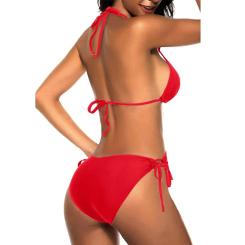 Dame Triangel-Bikini-Sæt med justerbare stropper og minimalistisk design Stilla