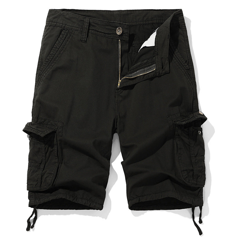 Herre cargo-shorts med flere lommer og justerbare snoretræk Stilla