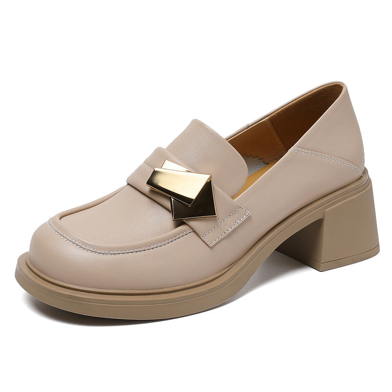 Dame Elegant Blokhæl Sneaker med Dekorativ Accent Stilla