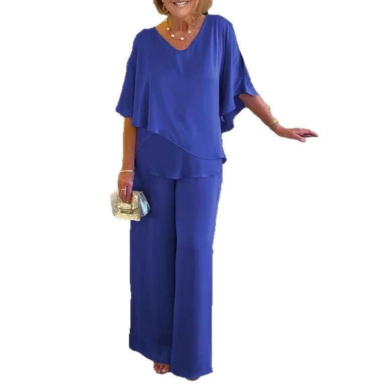 Dame jumpsuit med elegant lagdeling og generøs pasform Stilla