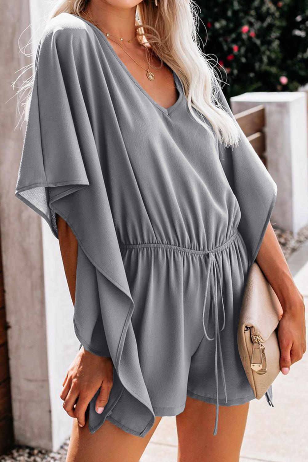 Dame luftigt Kaftan-kjole med elastisk talje Stilla