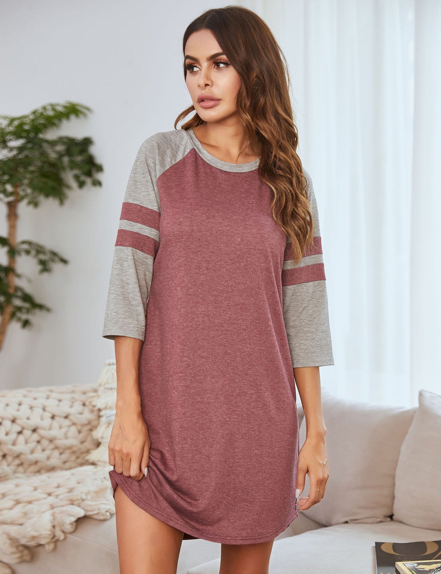 Stilla | Farve-Pyjamas Forår Sommer Patching Blok Pyjamas