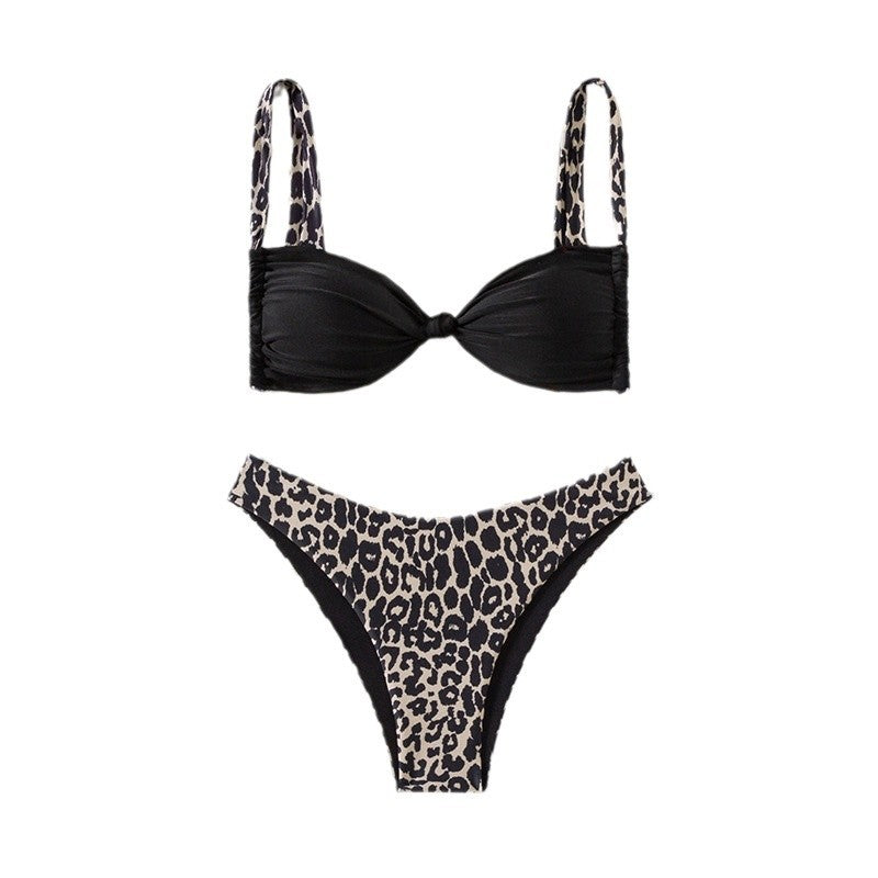 Dame dyreprint høj talje bikini sæt Stilla