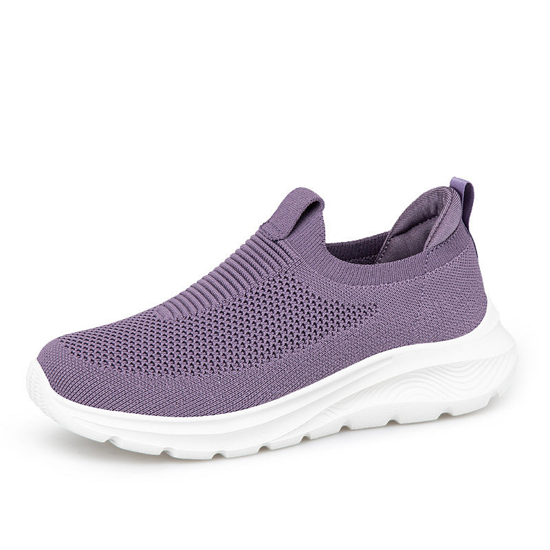 Dame Slip-On Sport Sneakers med åndbart strikdesign Stilla