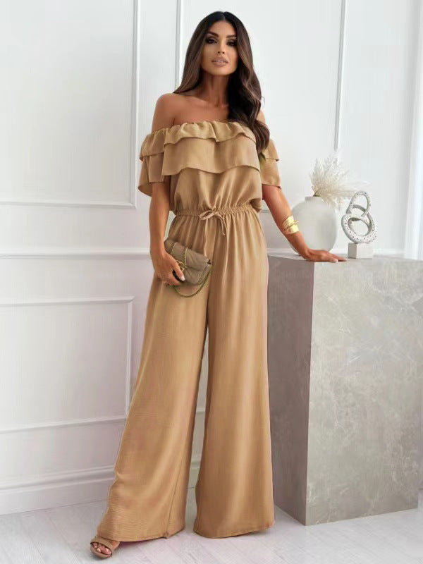 Dame Off-Shoulder Bredbens Jumpsuit Stilla