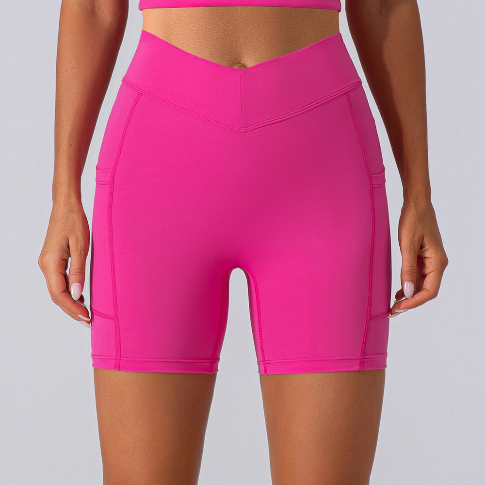 Stilla | Waist Hip Lift Fitness Shorts Dobbelt Sidet Børstet Yoga Bukser Til Kvinder, Slim Fit Sports Bukser