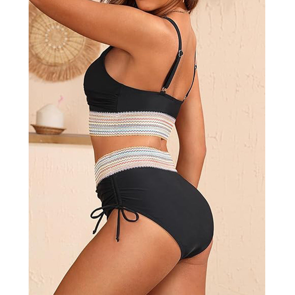 Dame Sport-Bikini med justerbar indpakningsoberste og elastisk taljebånd Stilla